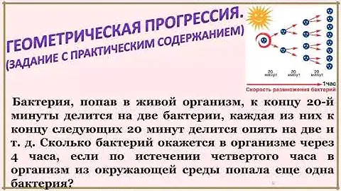 Геометрическая прогрессия. Задание с практическим содержанием