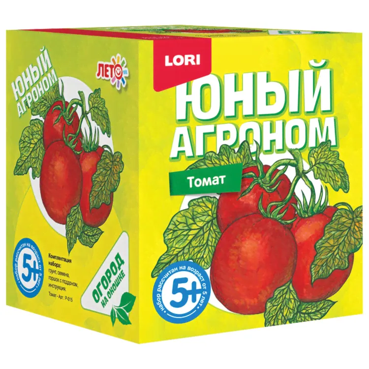 Набор для выращивания растений Lori Юный Агроном Томат Р-015
